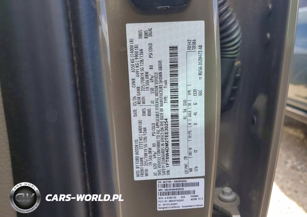2026 Ford F450 Super Duty VIN:1FT8W4DM2TEE30254 - 14