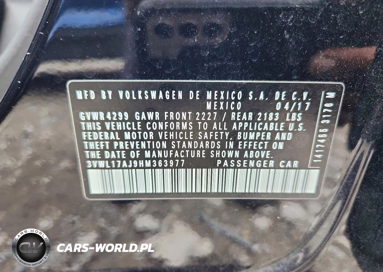 2017 Volkswagen Jetta Sel VIN:3VWL17AJ9HM363977 - 12