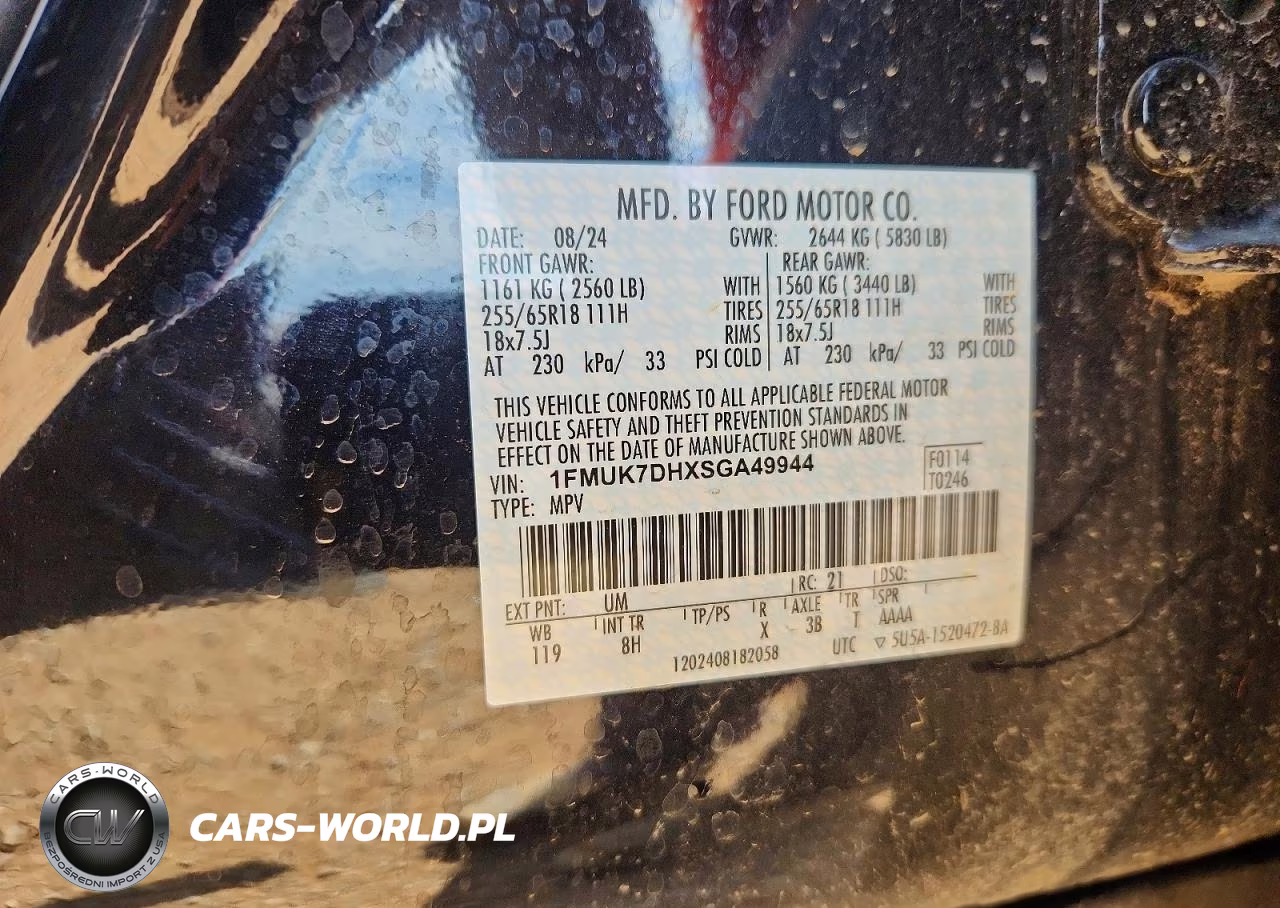 2025 Ford Explorer Active VIN:1FMUK7DHXSGA49944 - 14