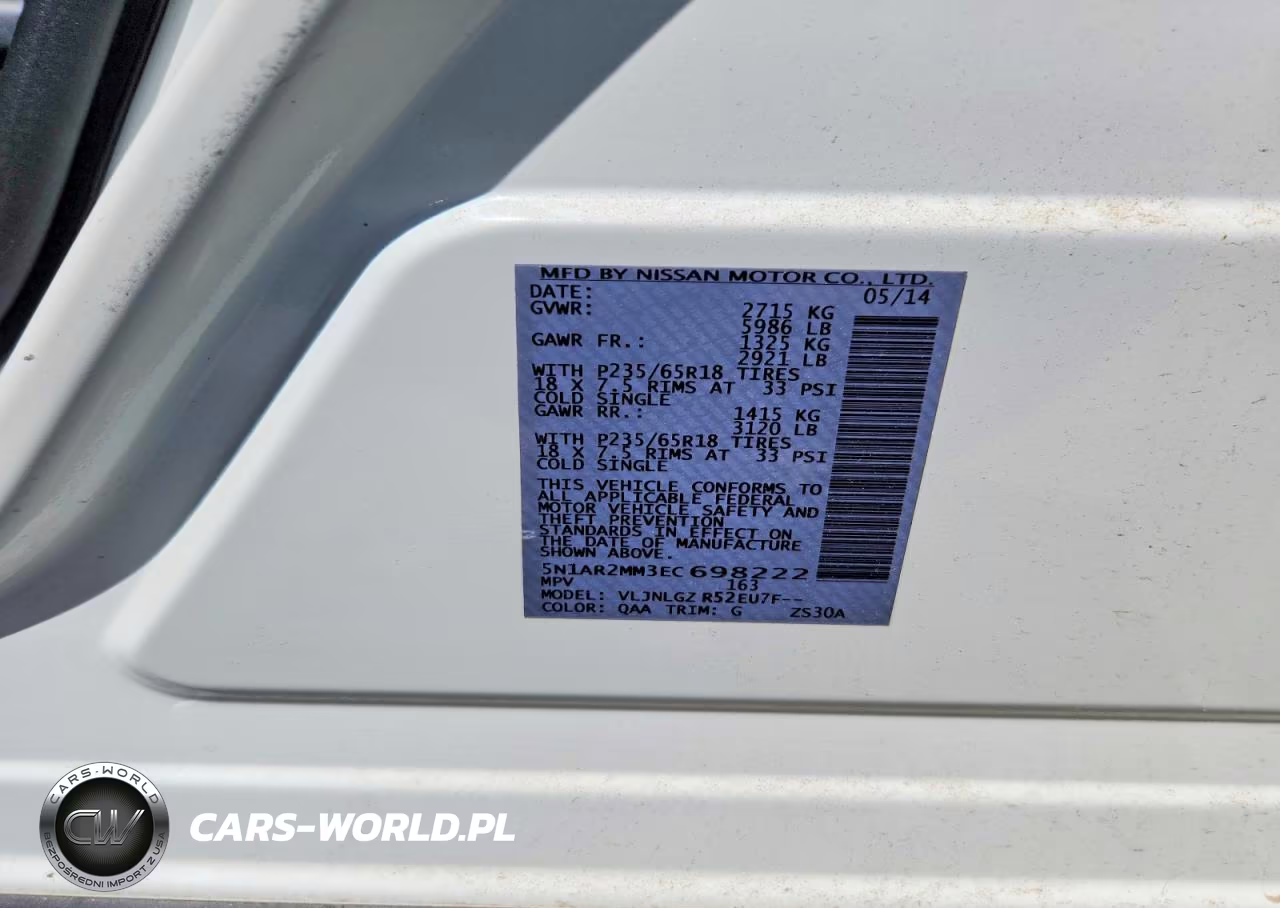 2014 Nissan Pathfinder Sl VIN:5N1AR2MM3EC698222 - 13