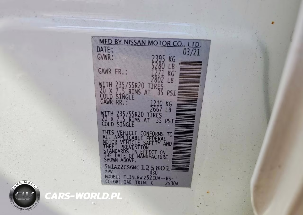 2021 Nissan Murano Sl VIN:5N1AZ2CS6MC125801 - 13