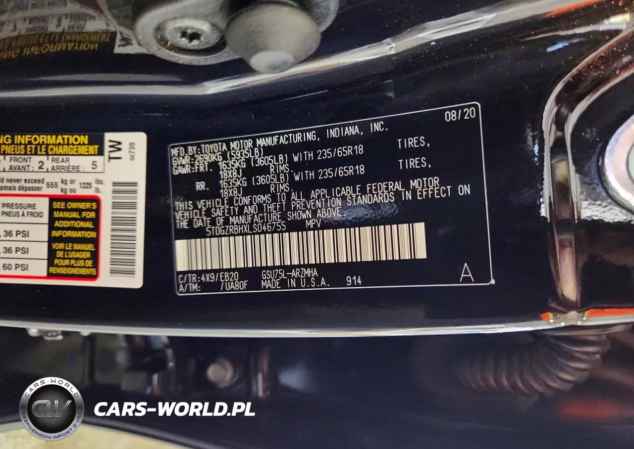 2020 Toyota Highlander Xle VIN:5TDGZRBHXLS046755 - 13
