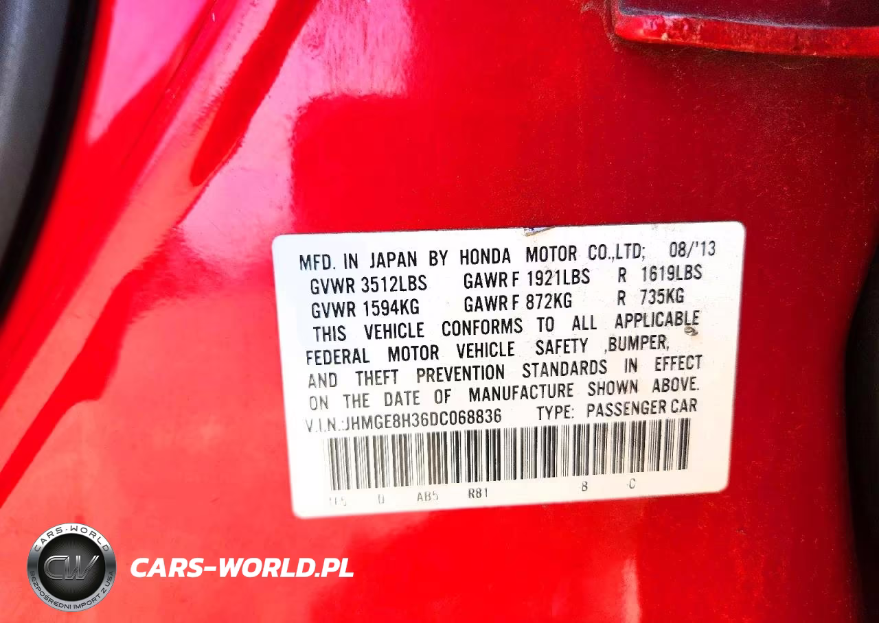 2013 Honda Fit VIN:JHMGE8H36DC068836 - 12