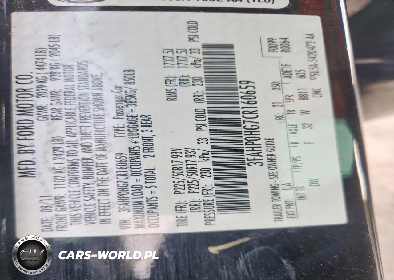 2012 Ford Fusion Se VIN:3FAHP0HG7CR160659 - 13