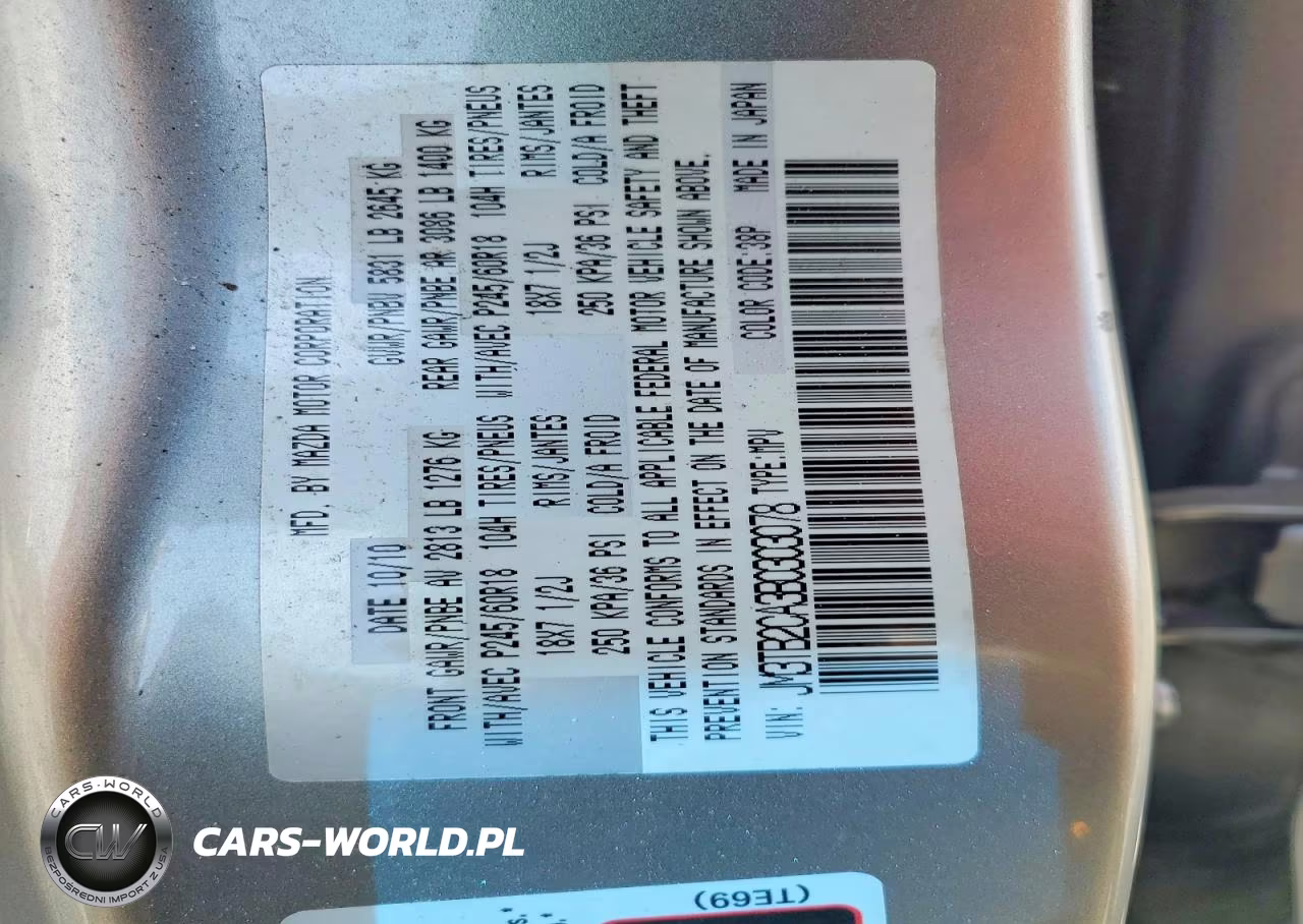 2011 Mazda Cx-9 VIN:JM3TB2CA3B0303078 - 13