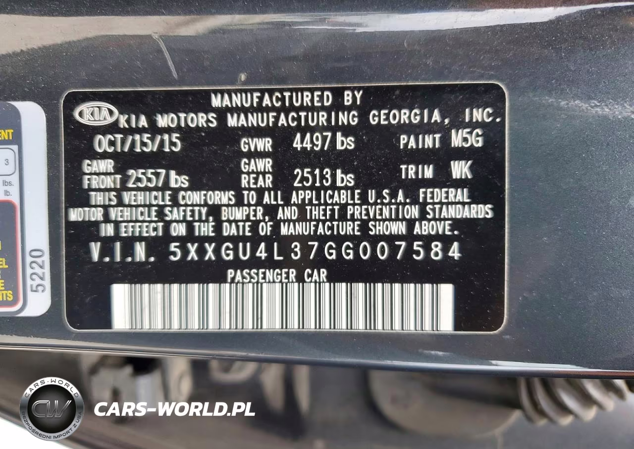 2016 Kia Optima Ex VIN:5XXGU4L37GG007584 - 13
