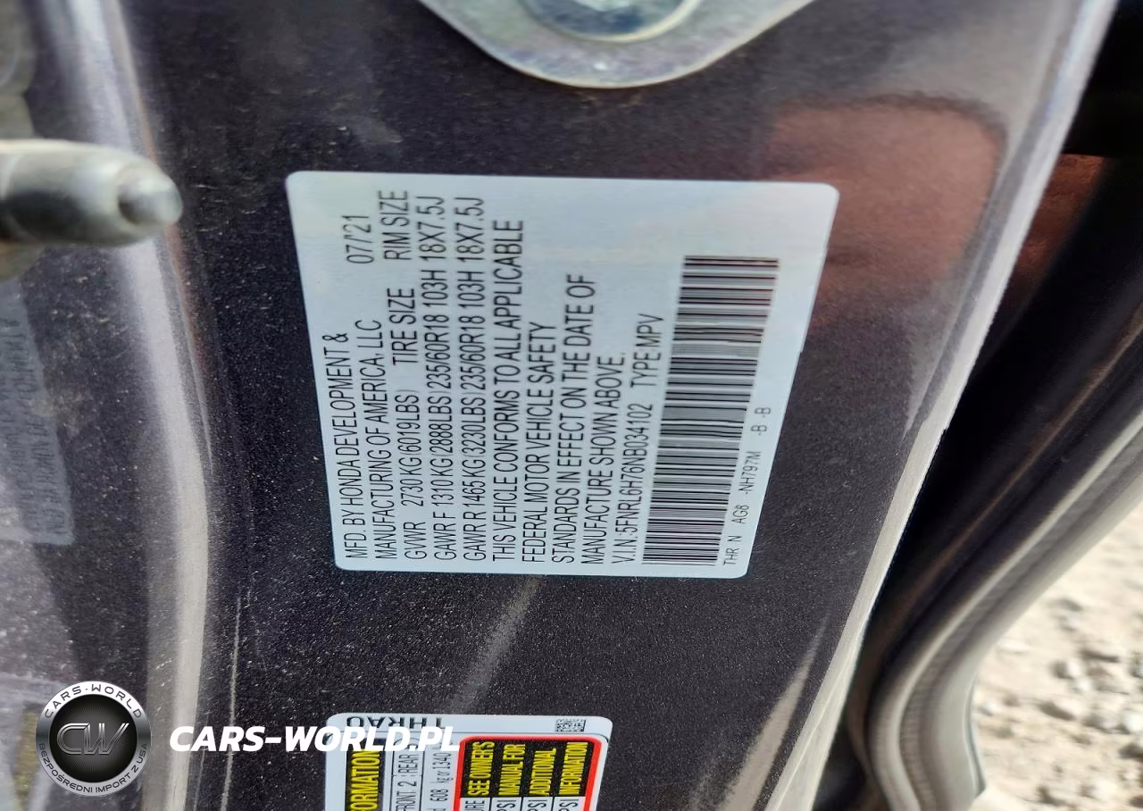 2022 Honda Odyssey Exl VIN:5FNRL6H76NB034102 - 12