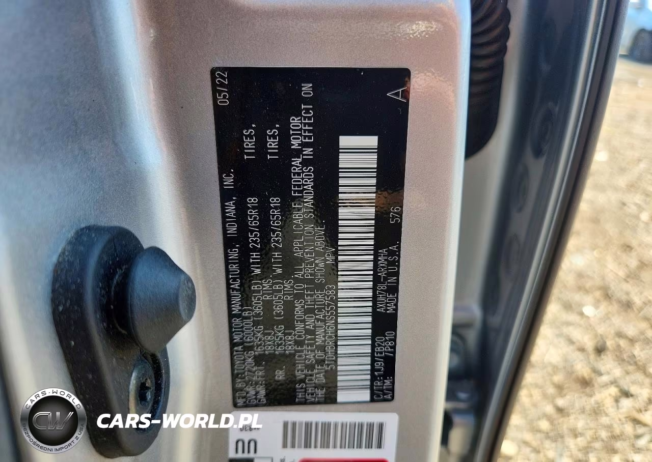 2022 Toyota Highlander Hybrid Xle VIN:5TDHBRCH6NS557583 - 13