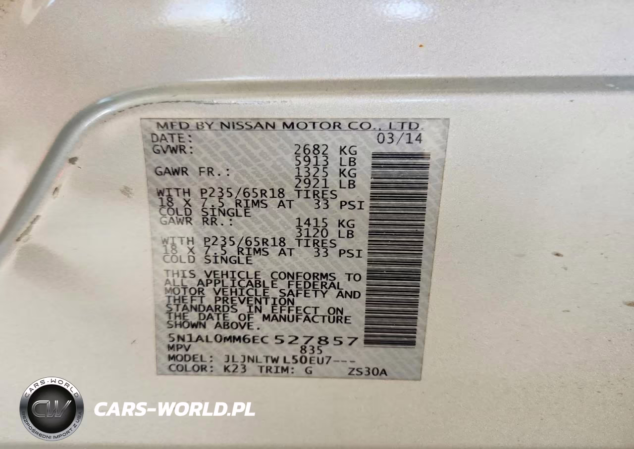 2014 Infiniti Qx60 Base VIN:5N1AL0MM6EC527857 - 13