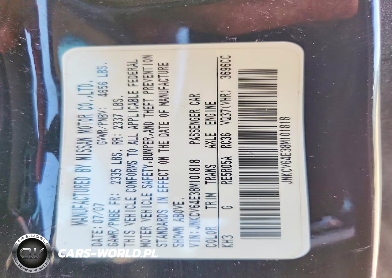 2008 Infiniti G37 Base VIN:JNKCV64E38M101818 - 13