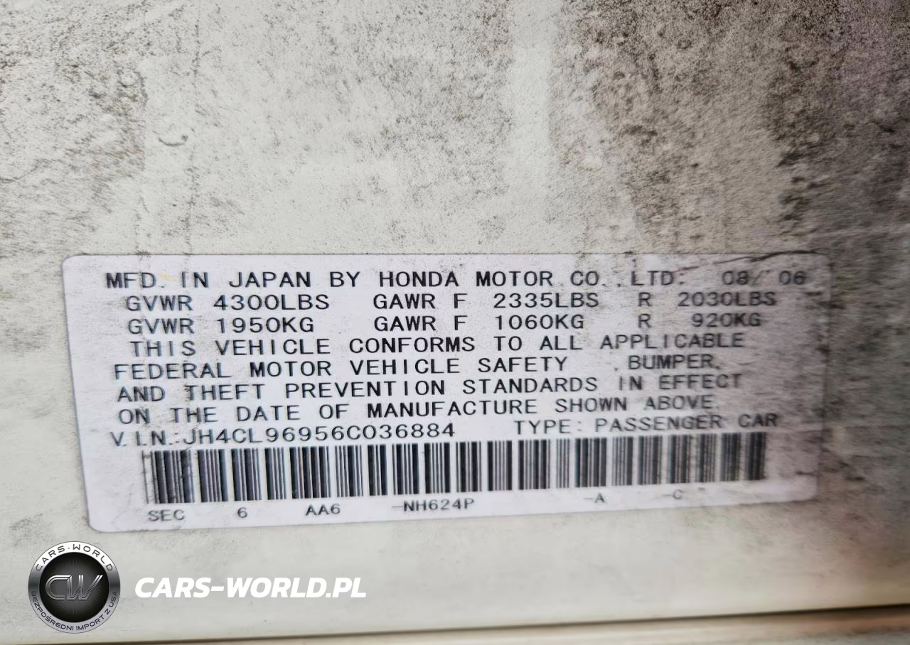 2006 Acura Tsx VIN:JH4CL96956C036884 - 13