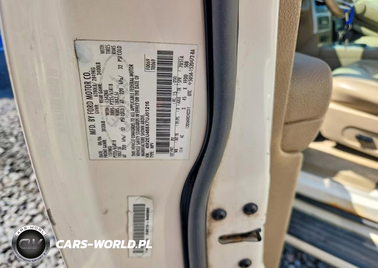 2007 Mercury Mountaineer Premier VIN:4M2EU488X7UJ01216 - 12