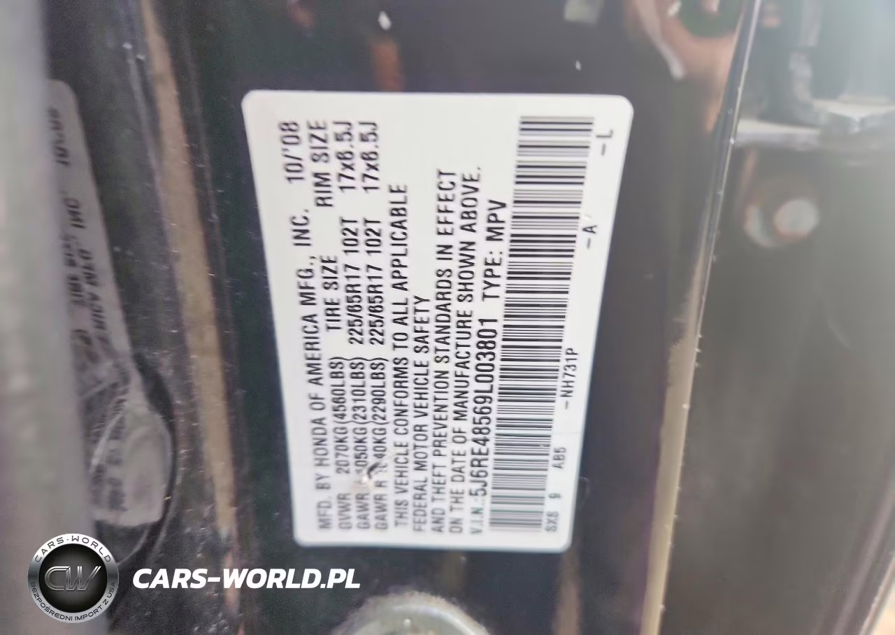 2009 Honda Cr-V Ex VIN:5J6RE48569L003801 - 12