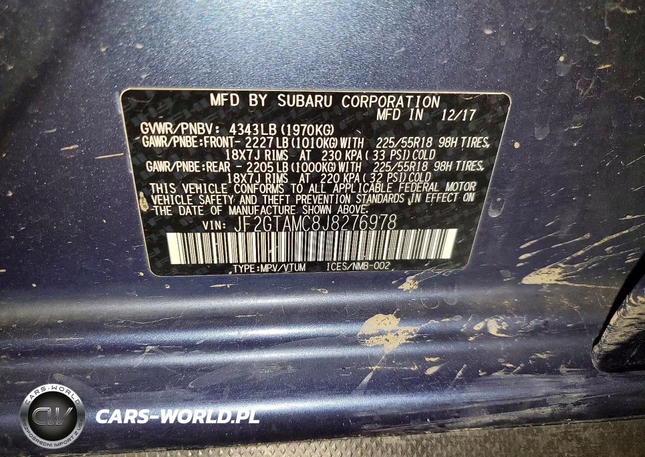 2018 Subaru Crosstrek Limited VIN:JF2GTAMC8J8276978 - 13