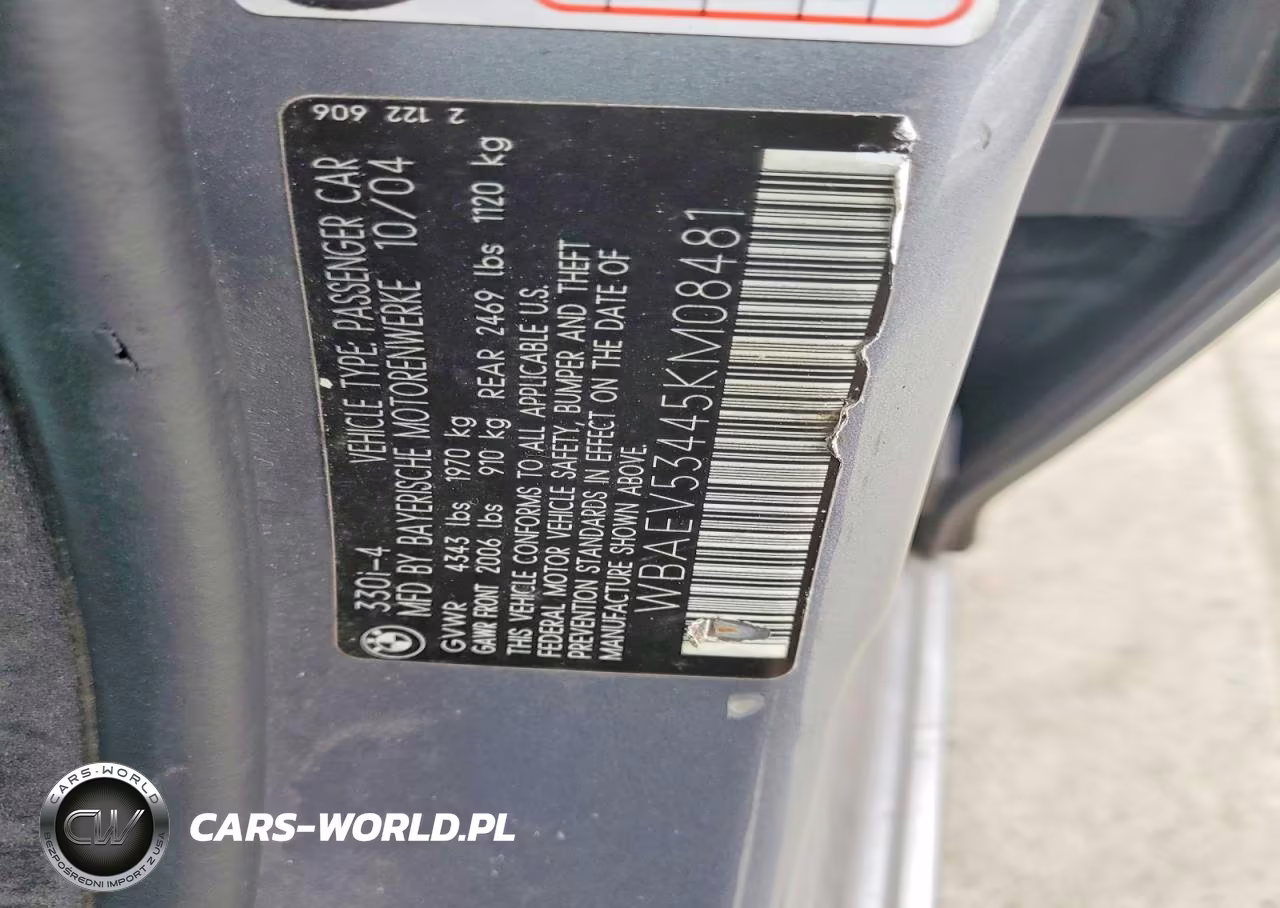 2005 BMW 330 I VIN:WBAEV53445KM08481 - 12