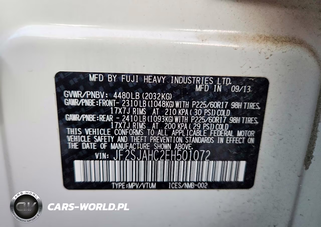 2014 Subaru Forester 2.5I Limited VIN:JF2SJAHC2EH501072 - 13