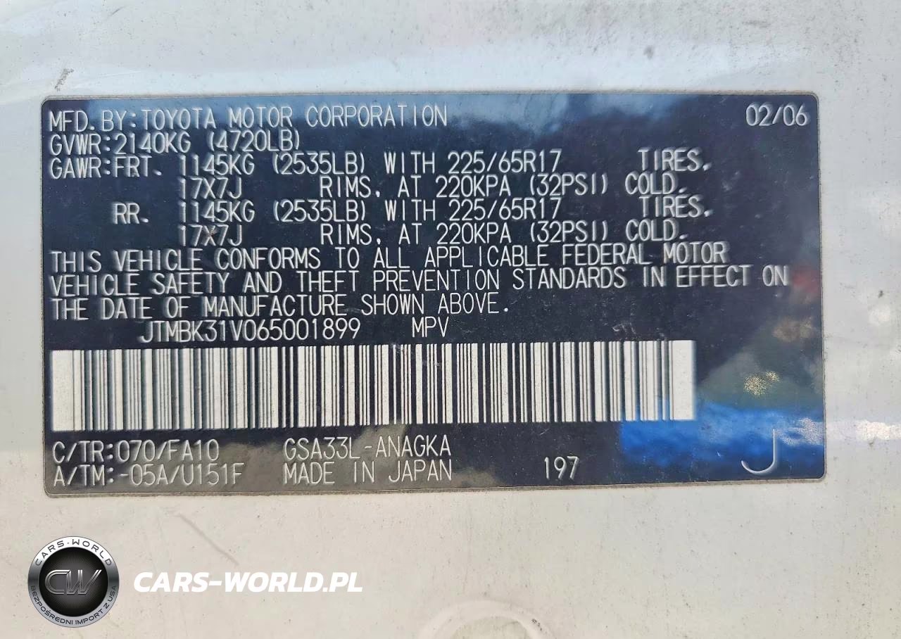 2006 Toyota Rav4 Limited VIN:JTMBK31V065001899 - 13