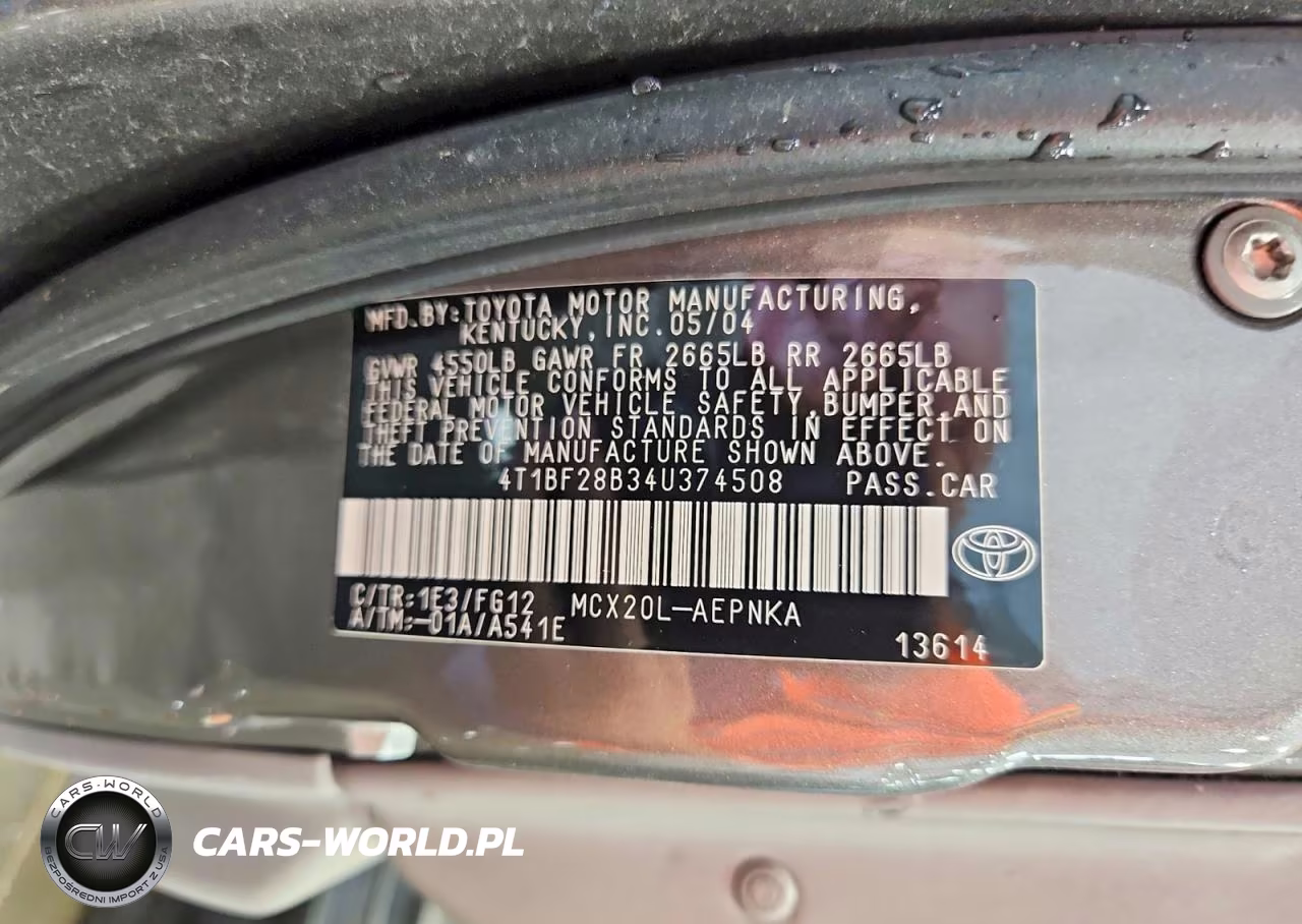 2004 Toyota Avalon Xl VIN:4T1BF28B34U374508 - 12