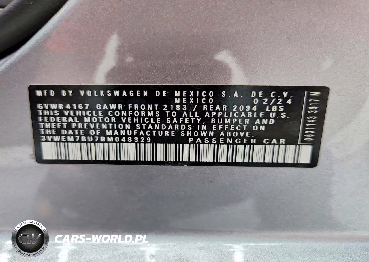 2024 Volkswagen Jetta Se VIN:3VWEM7BU7RM048329 - 12