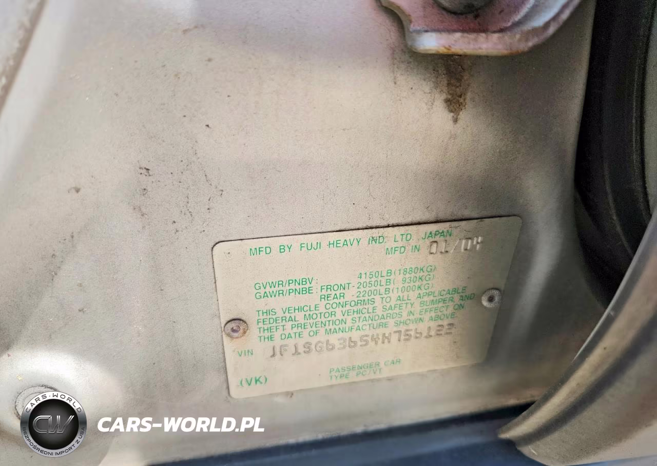 2004 Subaru Forester 2.5X VIN:JF1SG63654H756122 - 13