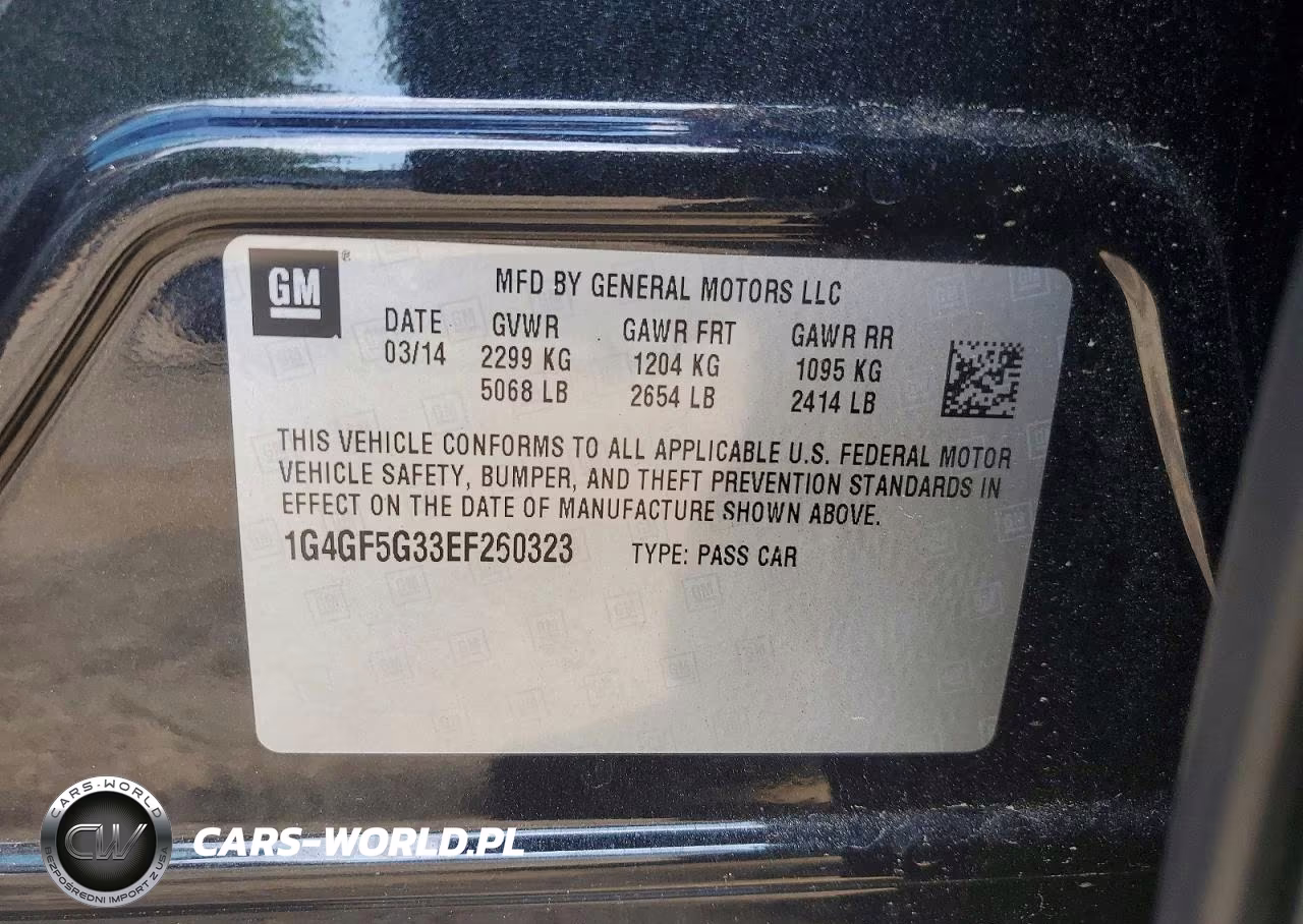 2014 Buick Lacrosse Touring VIN:1G4GF5G33EF260323 - 13