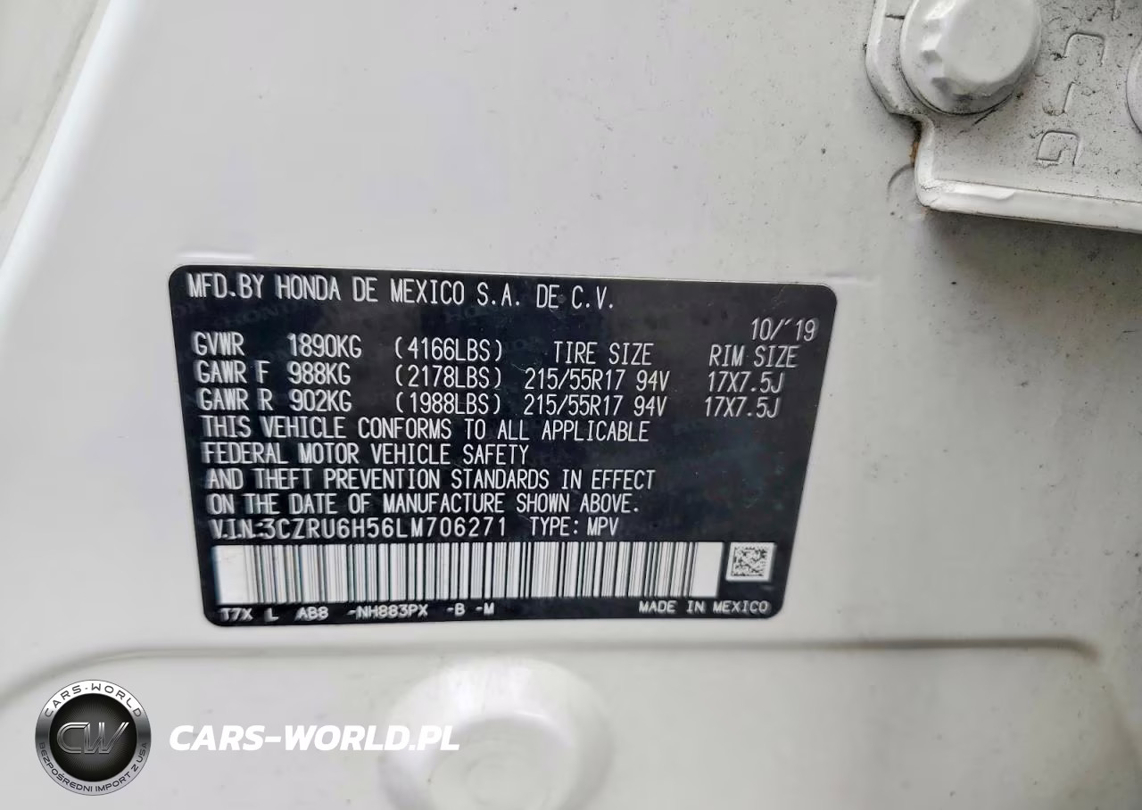 2020 Honda Hr-V Ex VIN:3CZRU6H56LM706271 - 14