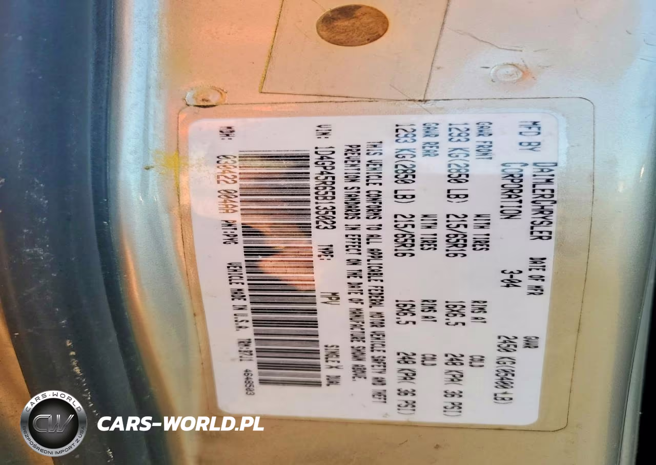 2005 Dodge Caravan Sxt VIN:1D4GP45R65B135023 - 14