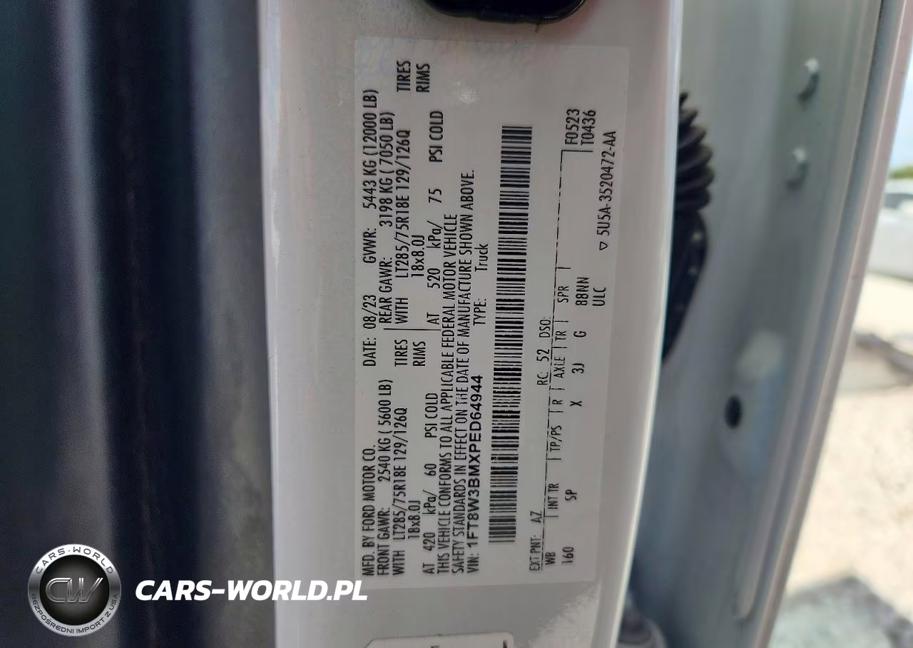 2023 Ford F350 Super Duty VIN:1FT8W3BMXPED64944 - 12