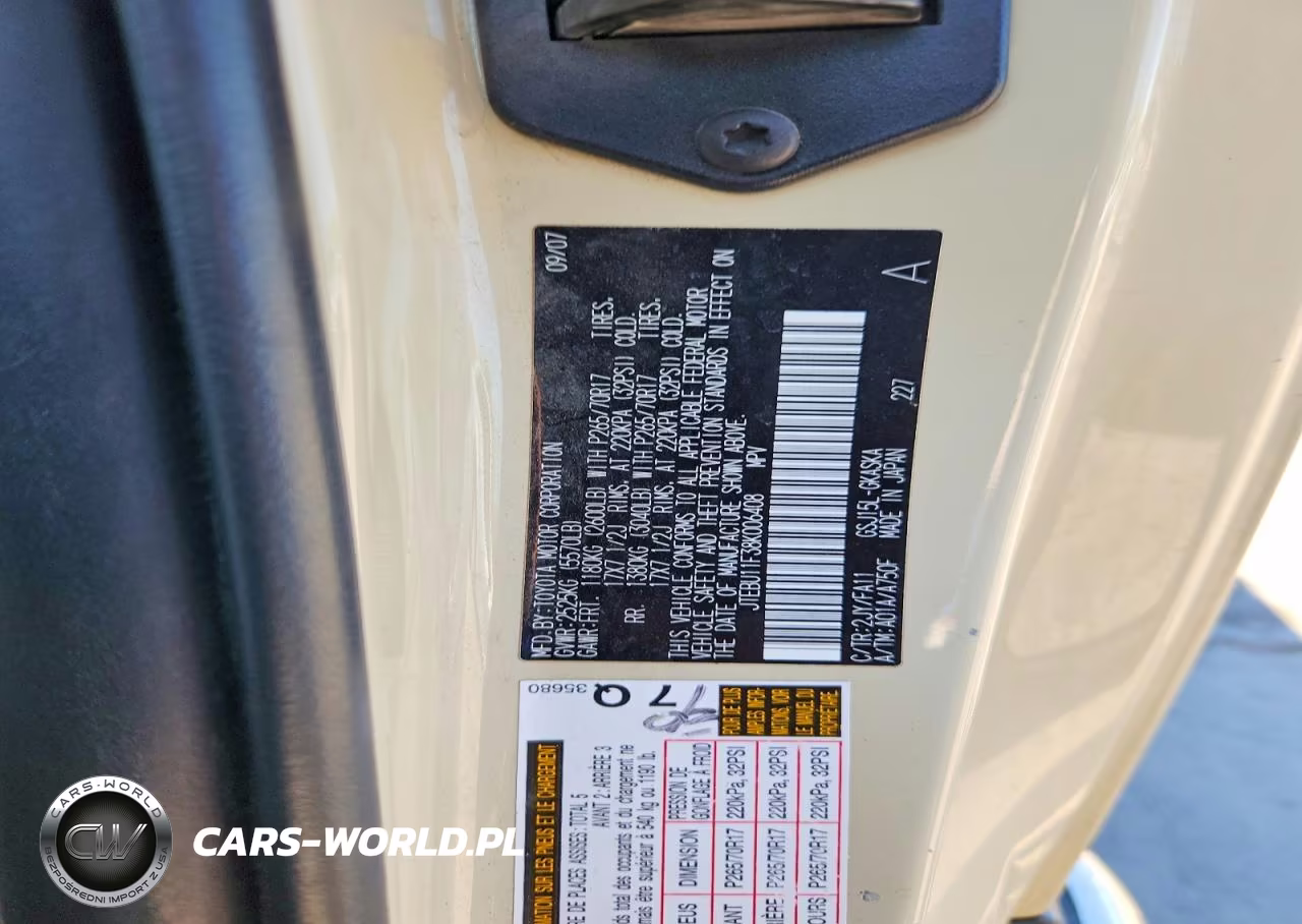 2008 Toyota Fj Cruiser Base VIN:JTEBU11F38K006408 - 13