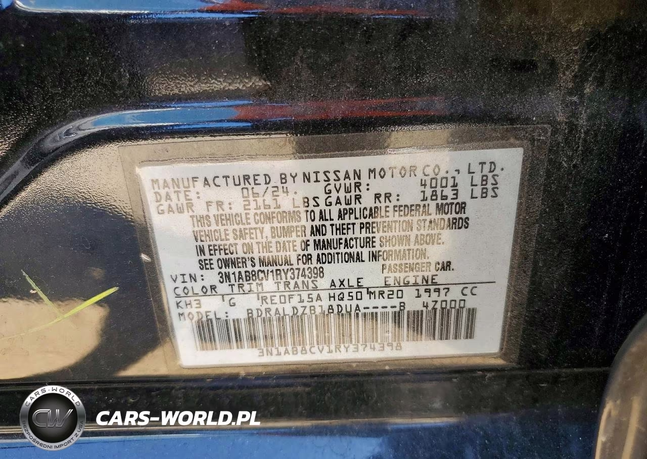 2024 Nissan Sentra Sv VIN:3N1AB8CV1RY374398 - 12