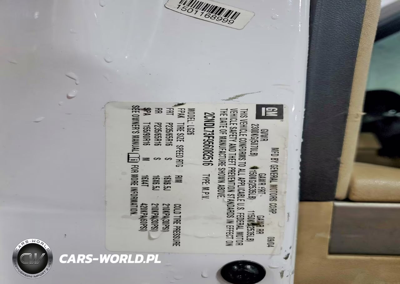 2005 Chevrolet Equinox Lt VIN:2CNDL73F956082516 - 13