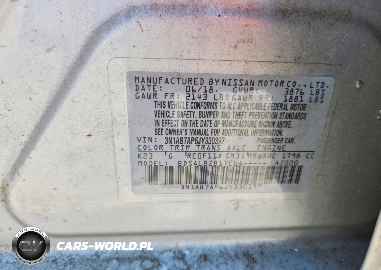 2018 Nissan Sentra S VIN:3N1AB7AP6JY330397 - 12