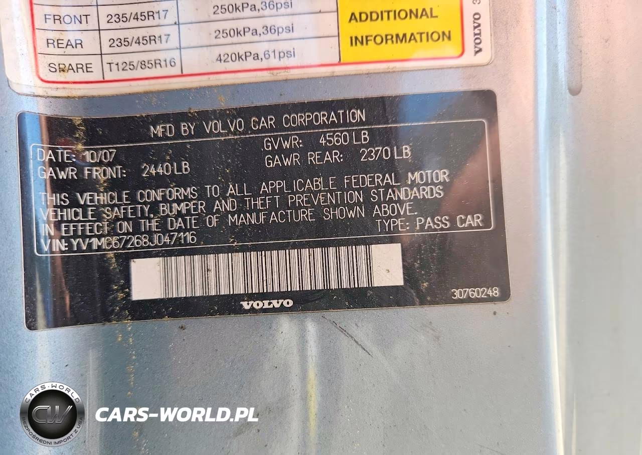 2008 Volvo C70 T5 VIN:YV1MC67268J047116 - 12
