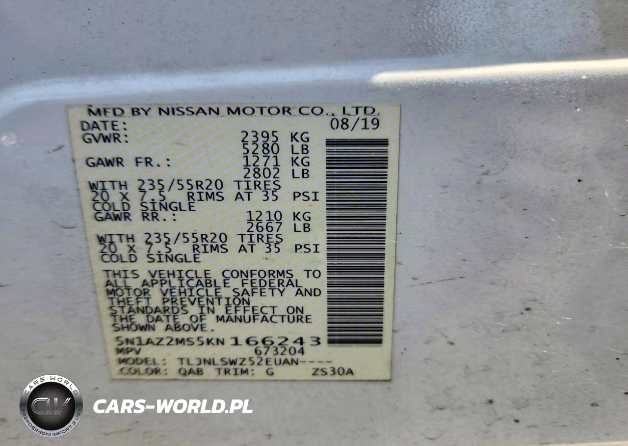 2019 Nissan Murano Platinum VIN:5N1AZ2MS5KN166243 - 13