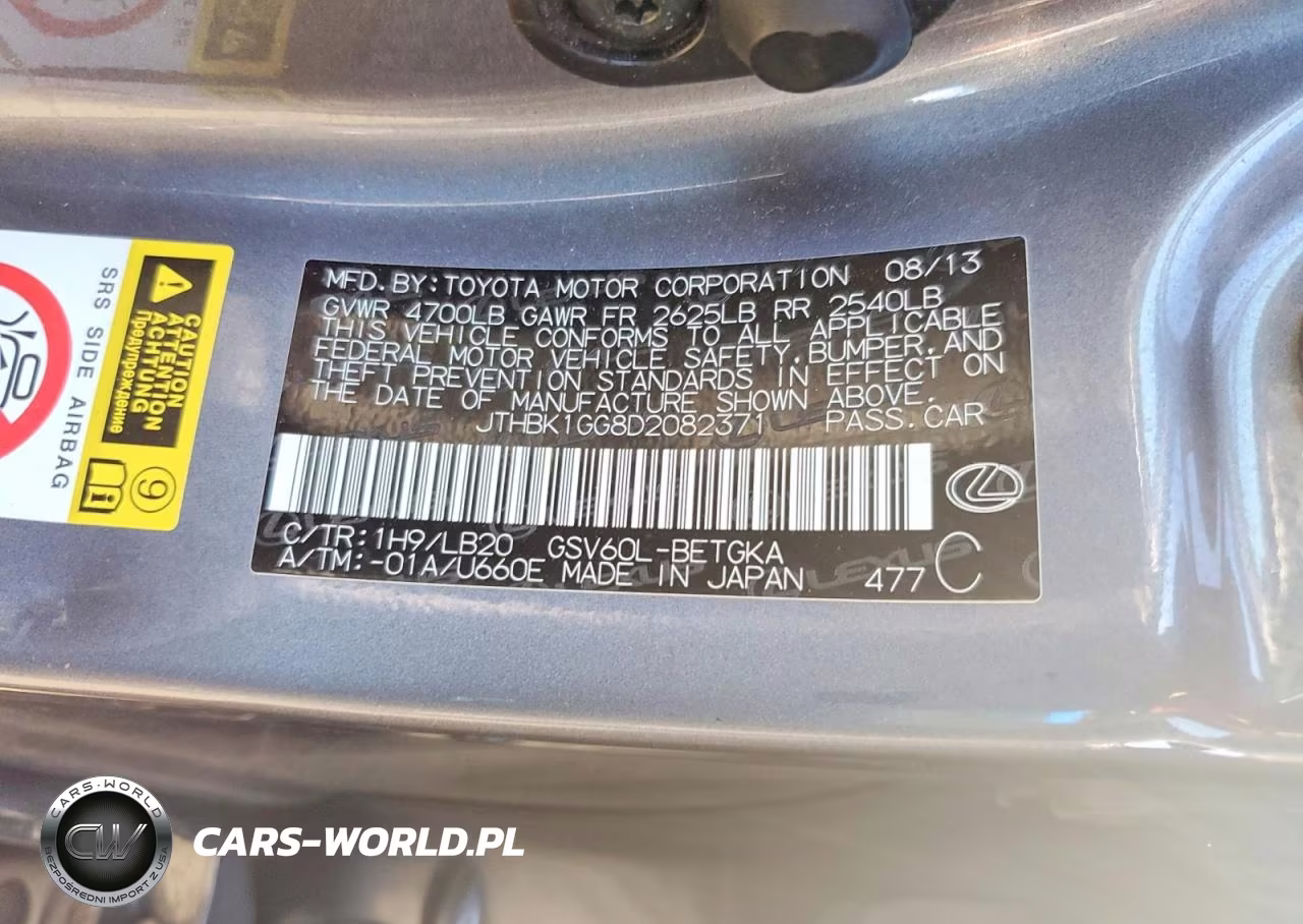2013 Lexus Es 350 VIN:JTHBK1GG8D2082371 - 12