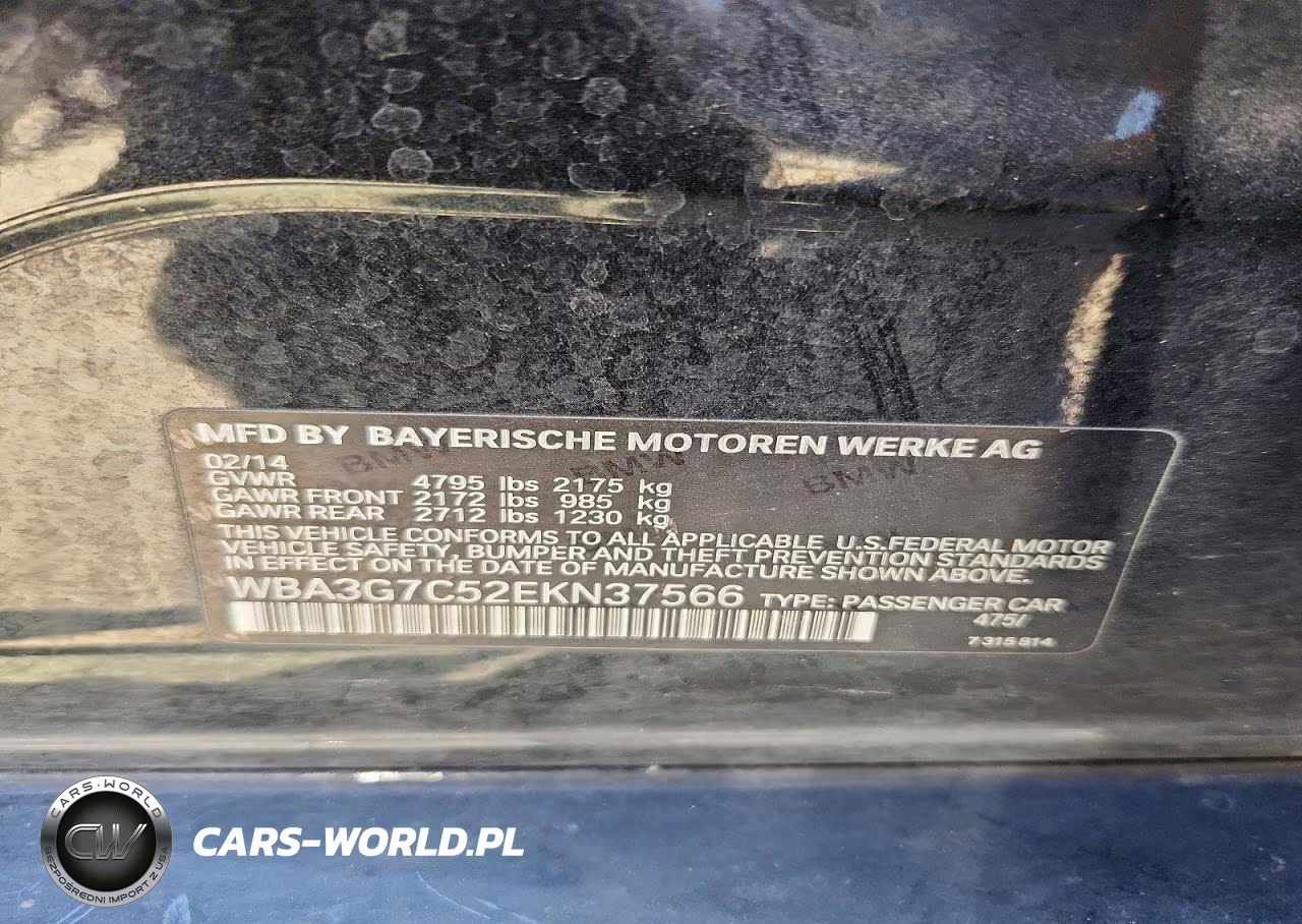 2014 BMW 328 Xi VIN:WBA3G7C52EKN37566 - 13