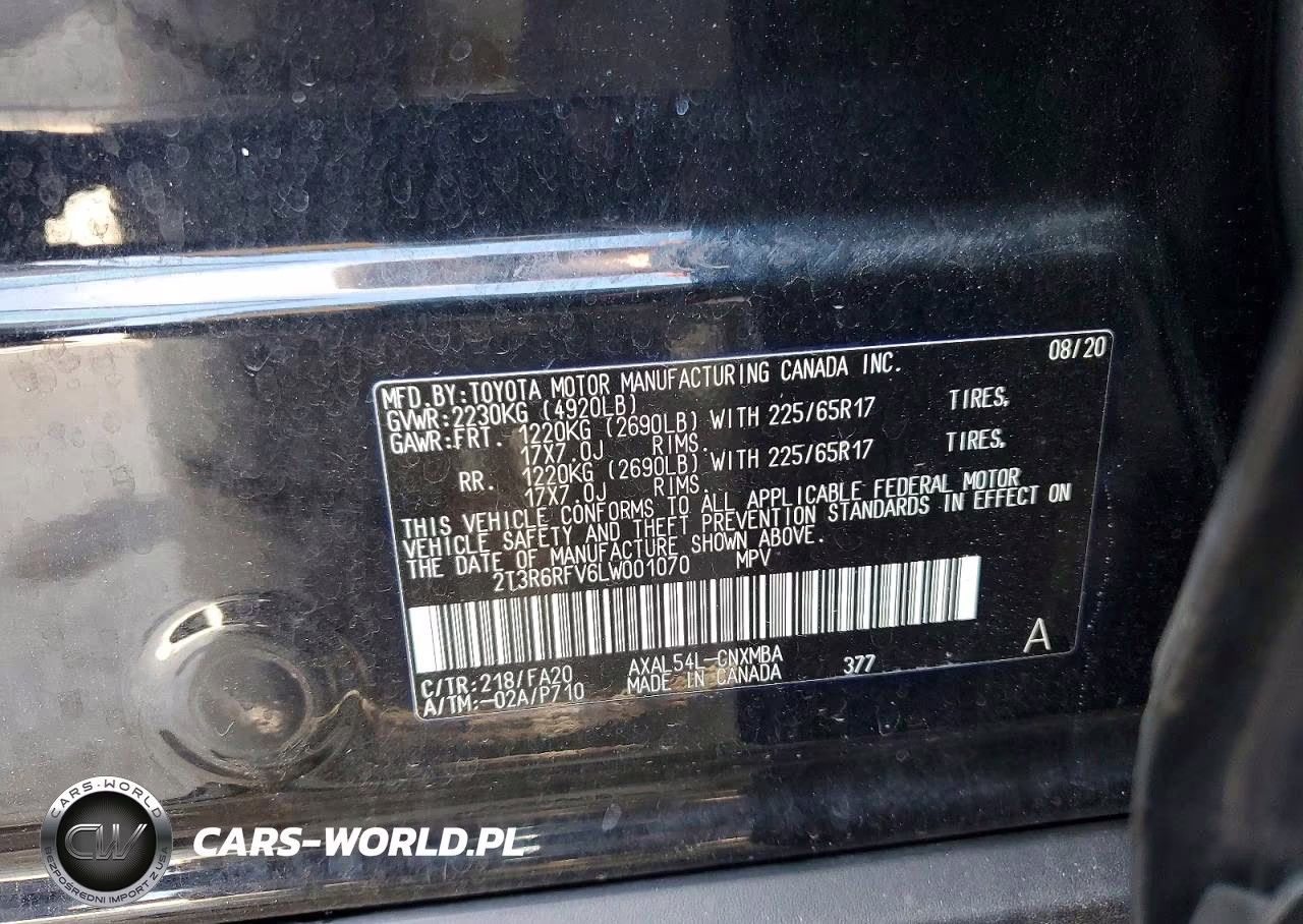 2020 Toyota Rav4 Hybrid Xle VIN:2T3R6RFV6LW001070 - 13