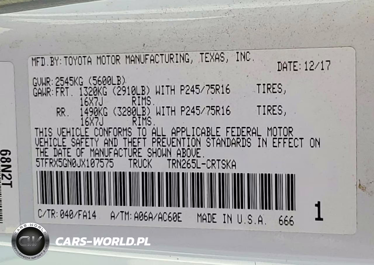 2018 Toyota Tacoma Sr VIN:5TFRX5GN0JX107575 - 13