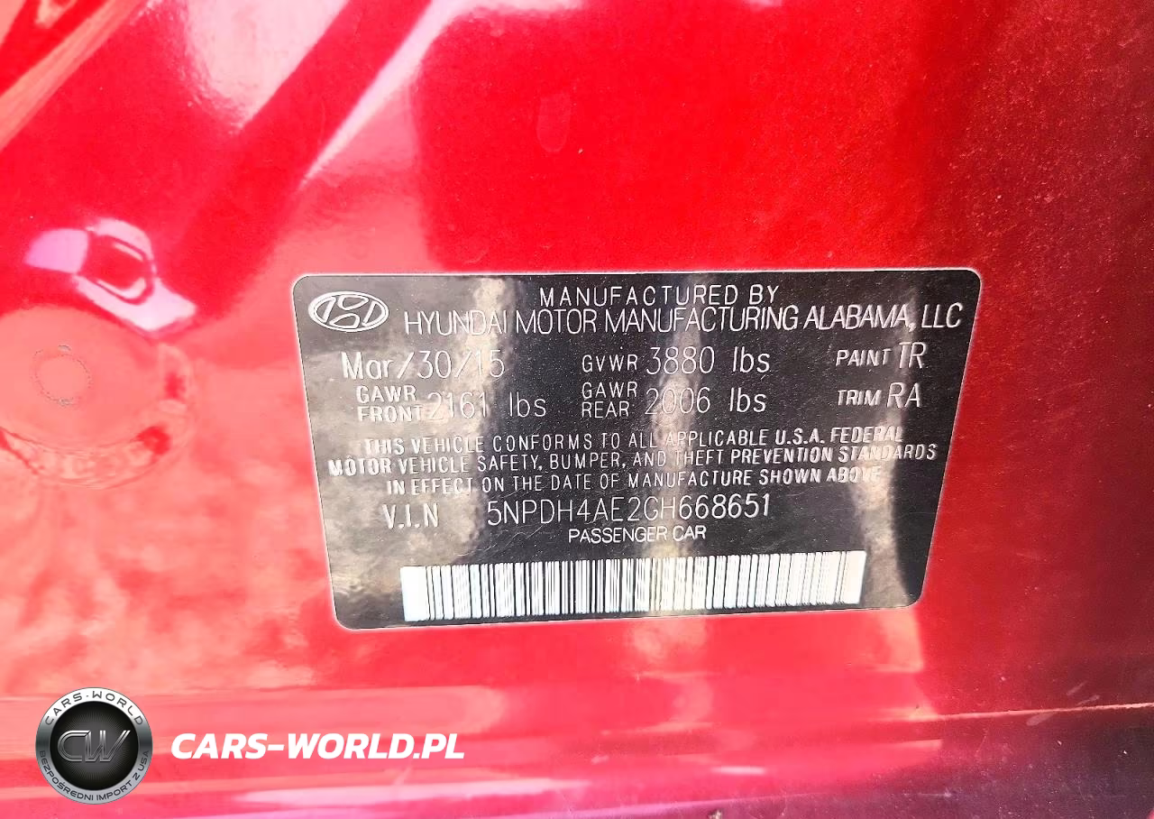 2016 Hyundai Elantra Se VIN:5NPDH4AE2GH668651 - 12
