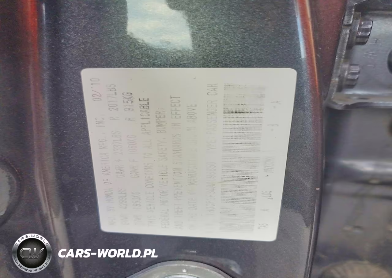 2010 Honda Accord Lx VIN:1HGCP2F34AA096850 - 12