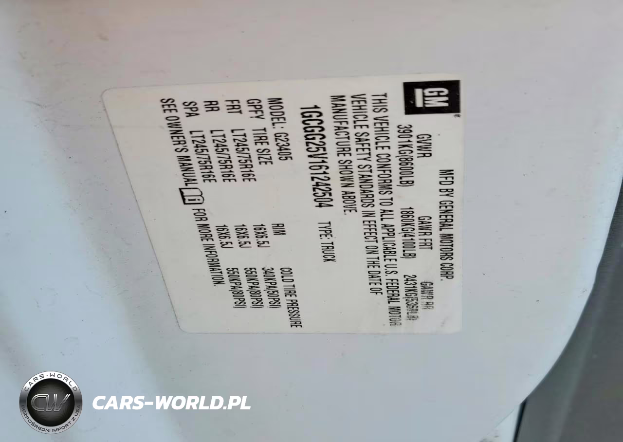 2006 Chevrolet Express G2500 VIN:1GCGG25V161242504 - 13