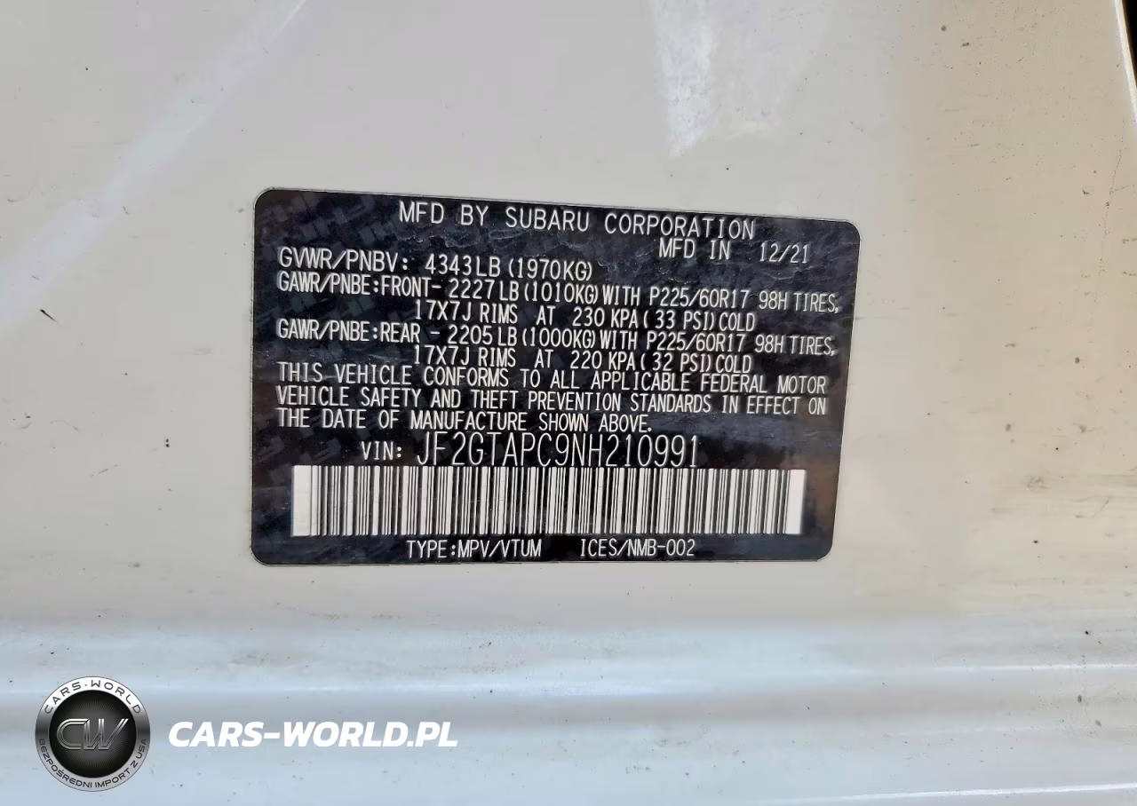 2022 Subaru Crosstrek Premium VIN:JF2GTAPC9NH210991 - 13