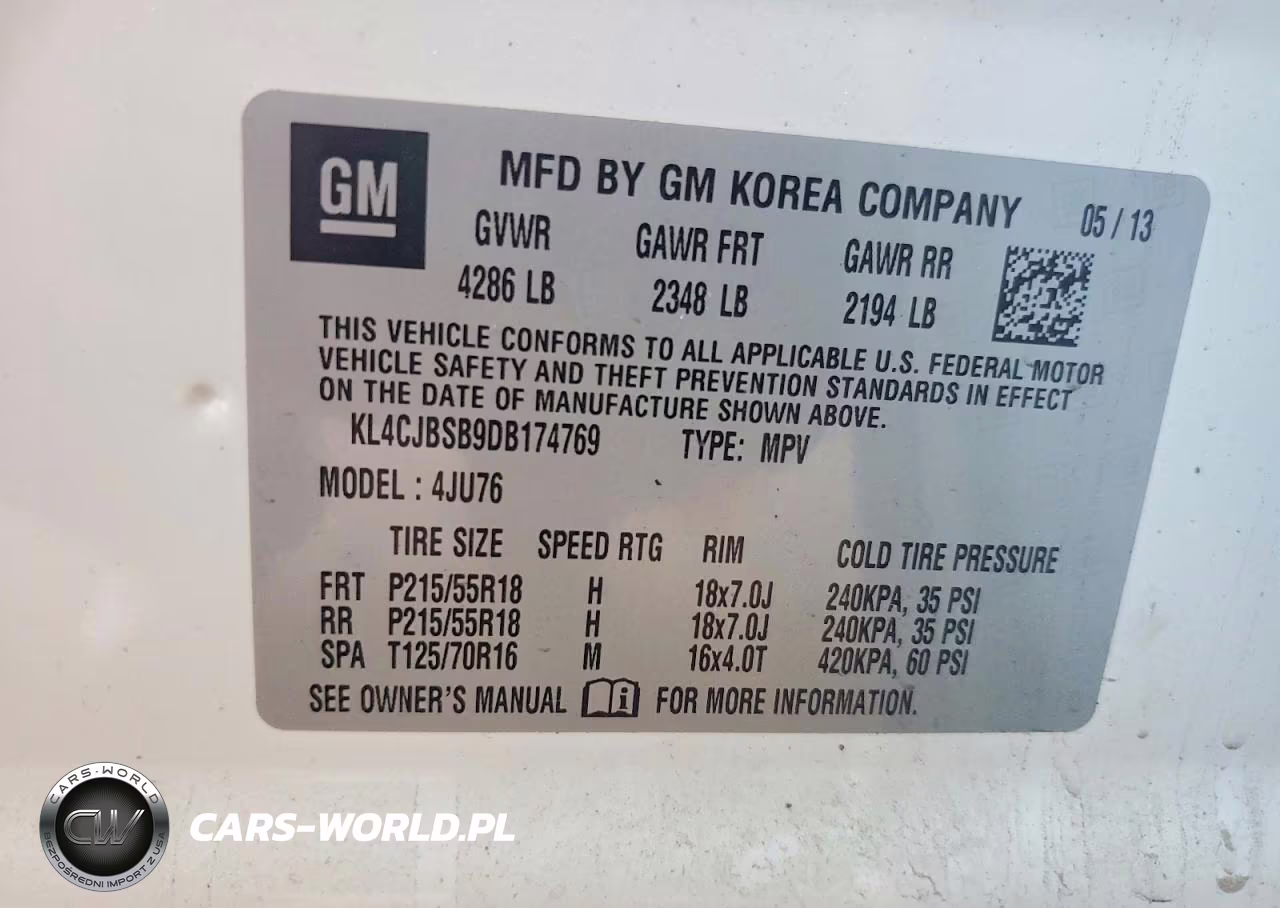 2013 Buick Encore Convenience VIN:KL4CJBSB9DB174769 - 13