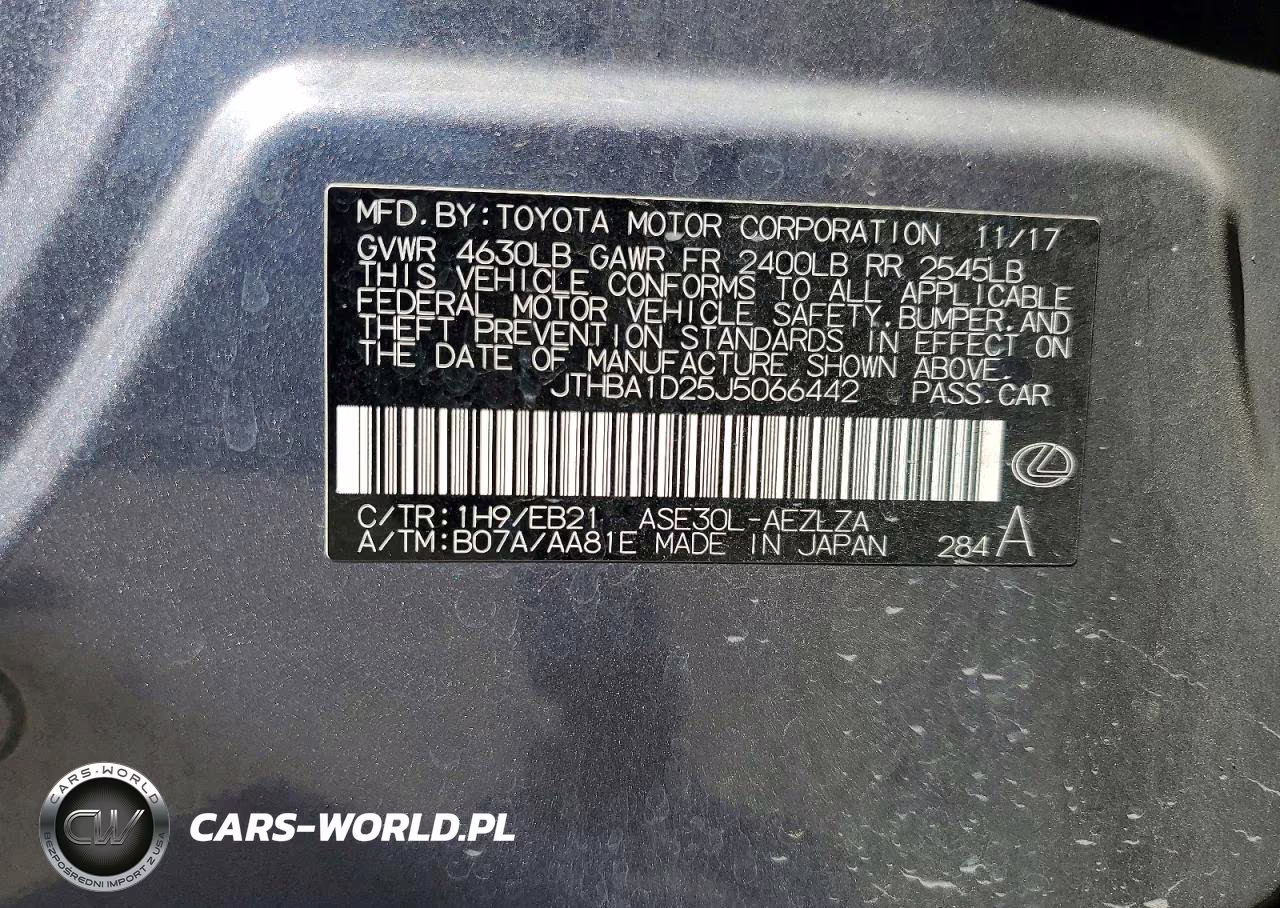 2018 Lexus Is 300 VIN:JTHBA1D25J5066442 - 12