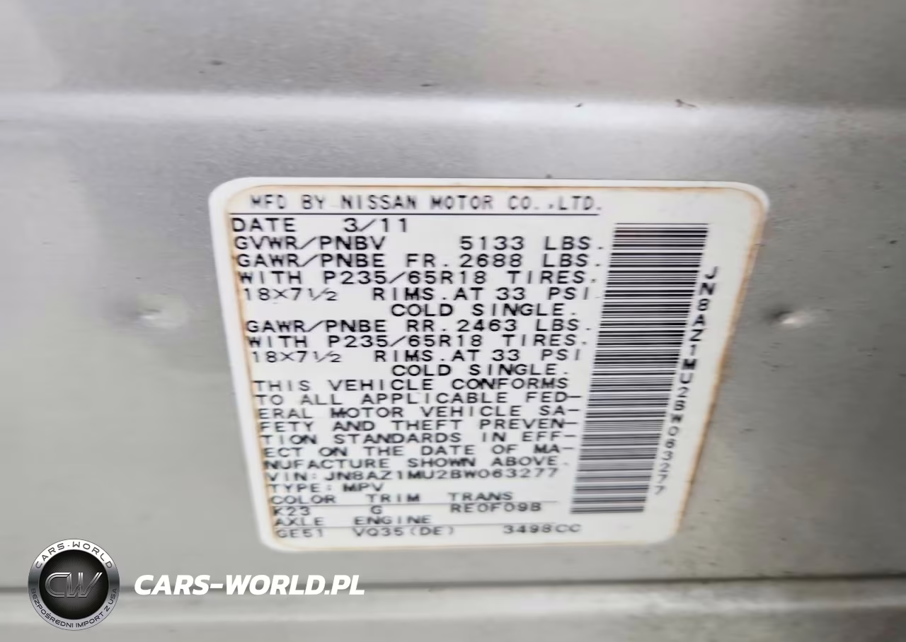 2011 Nissan Murano S VIN:JN8AZ1MU2BW063277 - 13