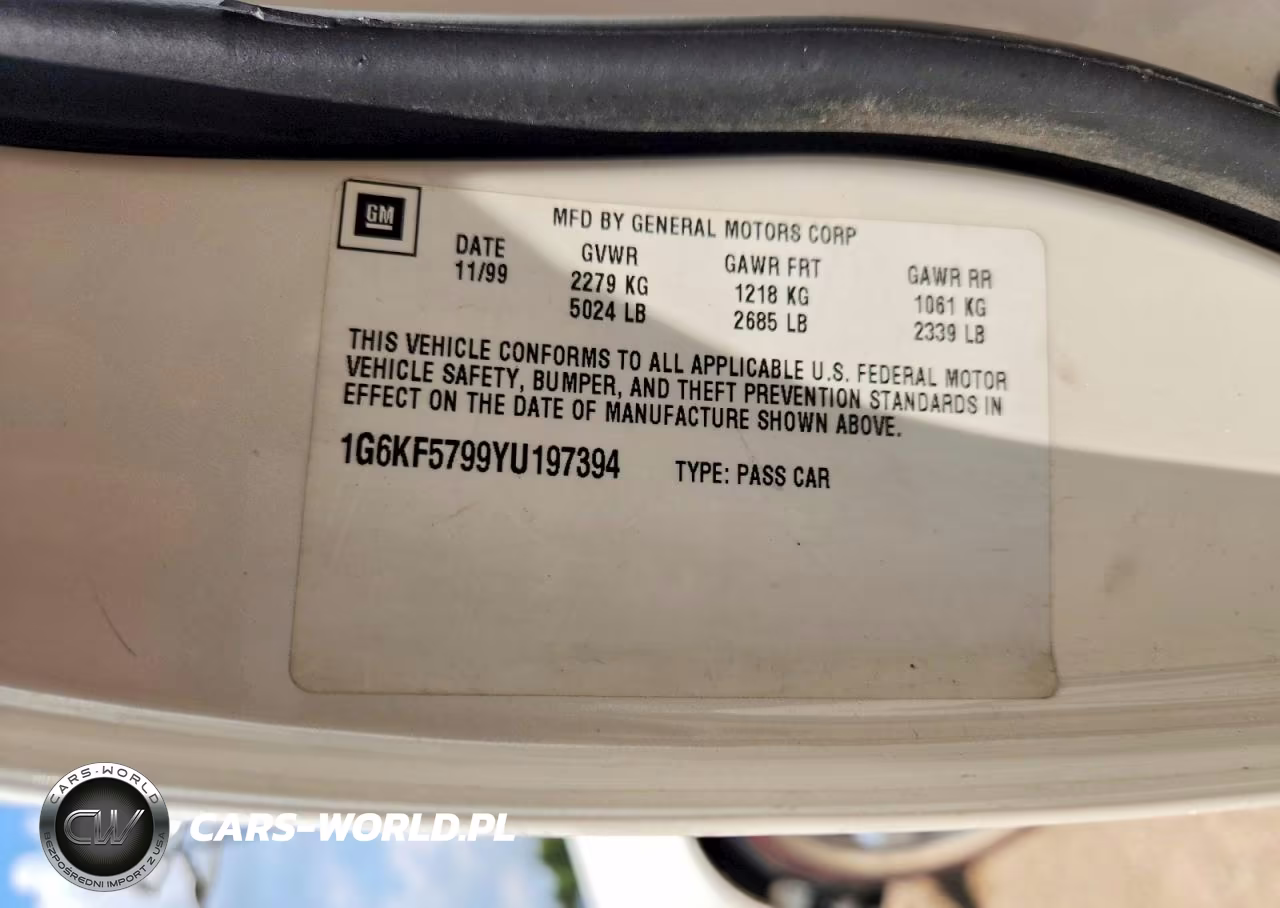 2000 Cadillac Deville Dts VIN:1G6KF5799YU197394 - 12