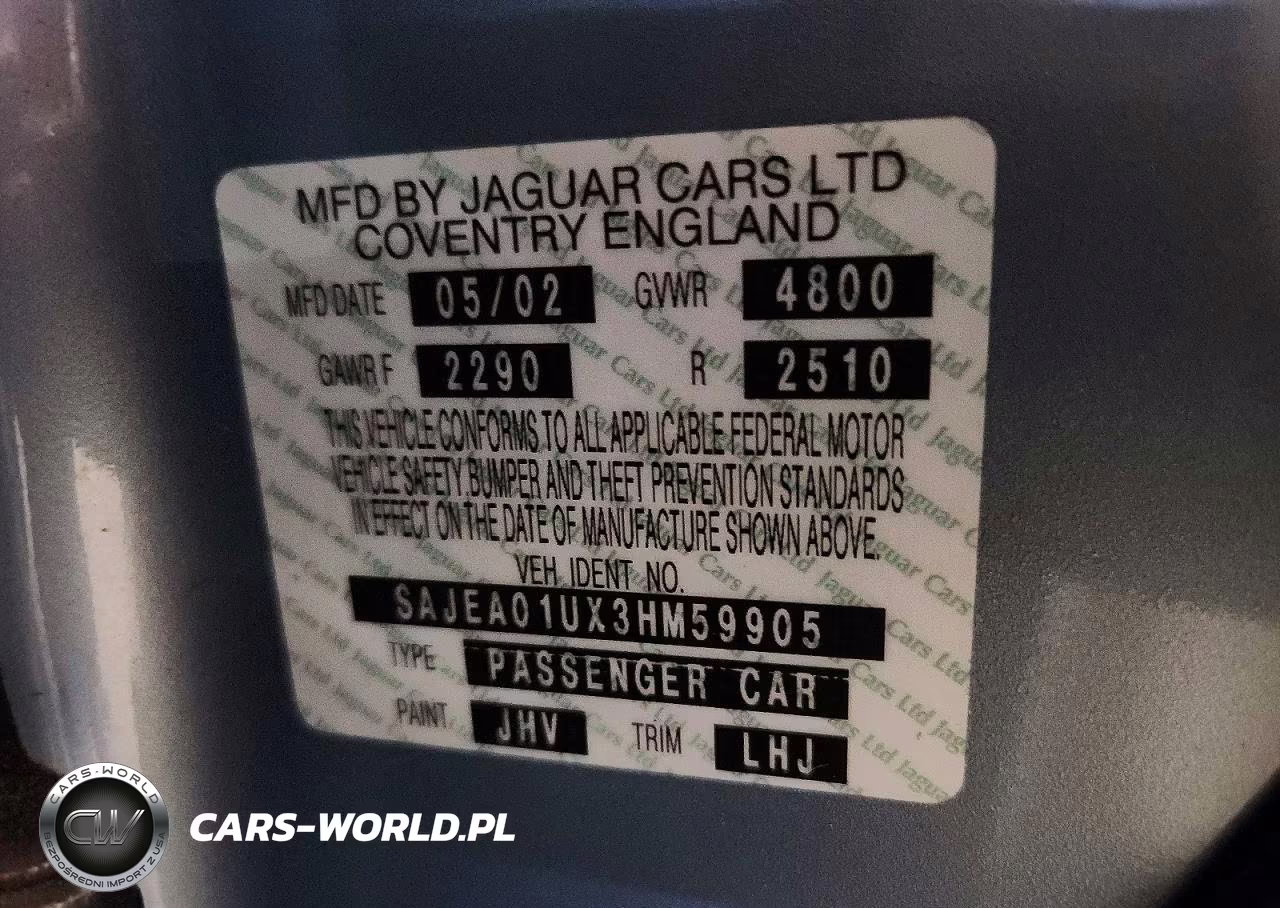 2003 Jaguar S-Type VIN:SAJEA01UX3HM59905 - 12