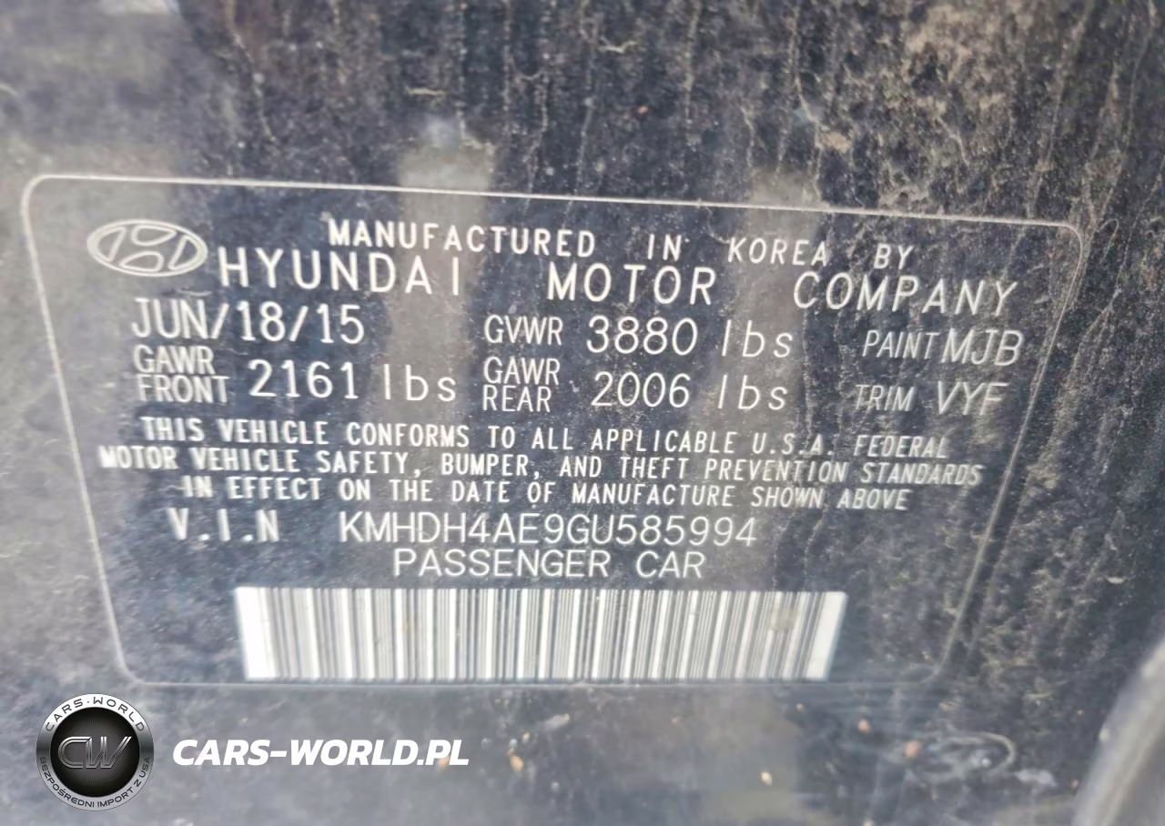 2016 Hyundai Elantra Value Edition VIN:KMHDH4AE9GU585994 - 12