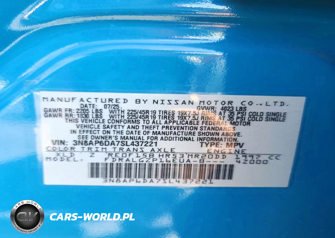2025 Nissan Kicks Sr VIN:3N8AP6DA7SL437221 - 13