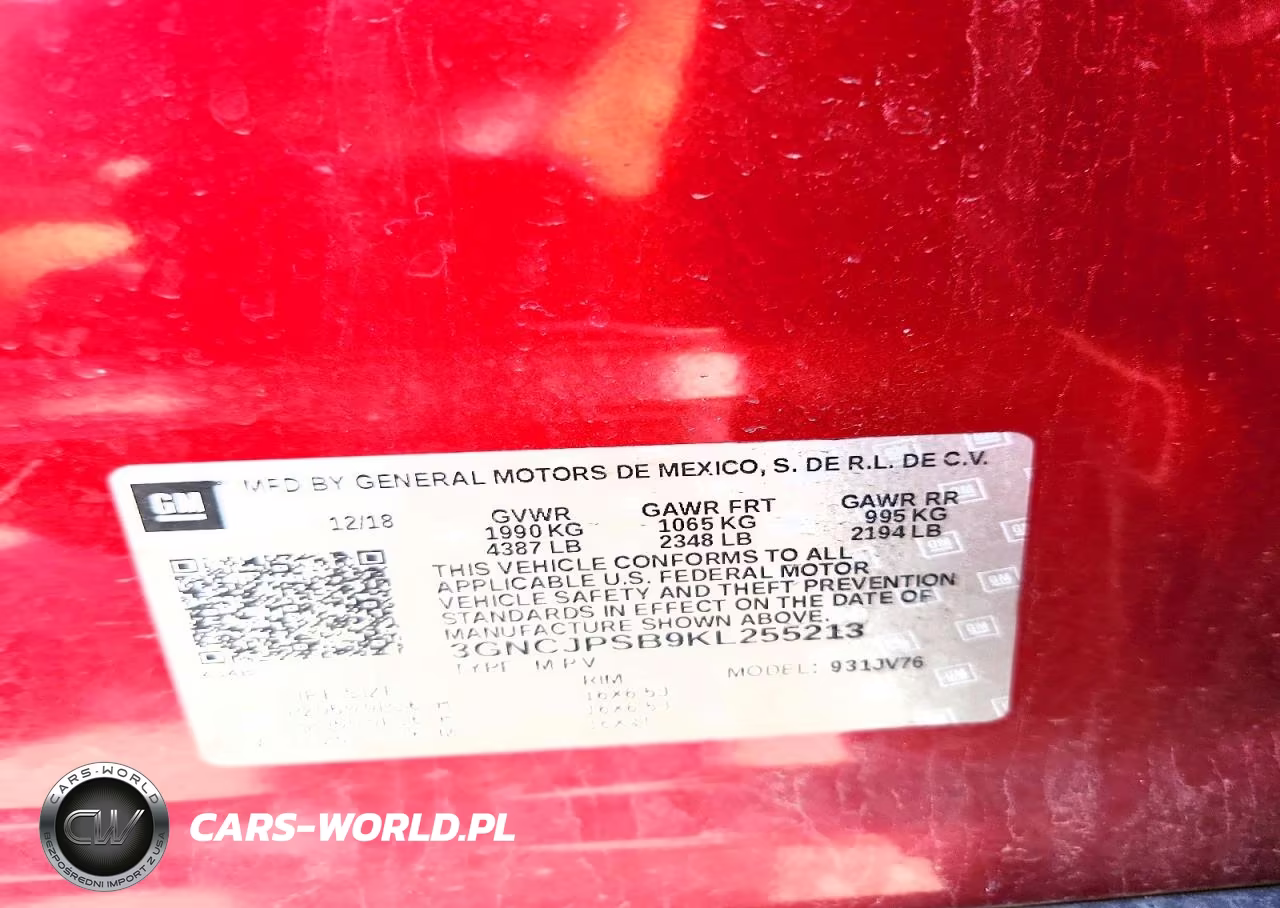 2019 Chevrolet Trax 1Lt VIN:3GNCJPSB9KL255213 - 13